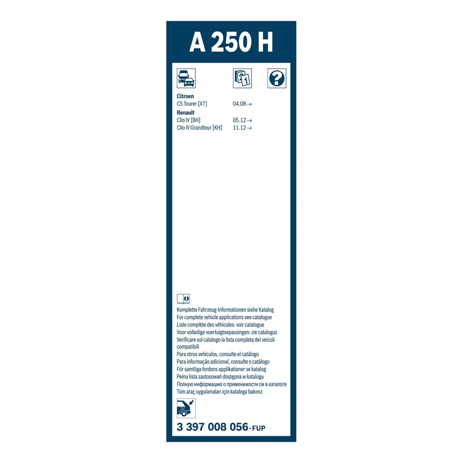 A250H Bosch Rear Screen Wiper A - Image 3