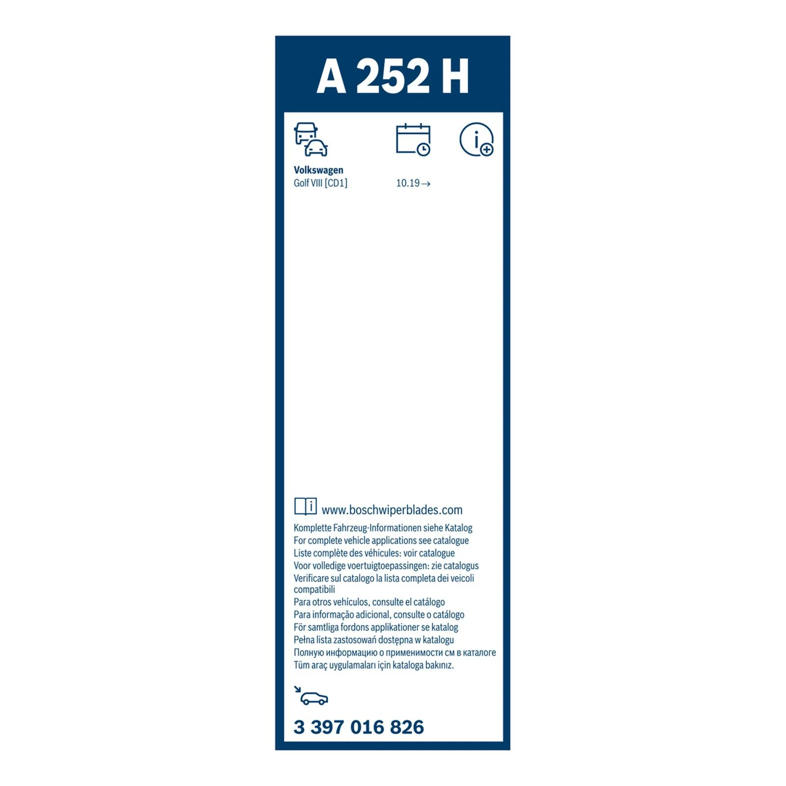 A252H Bosch Rear Screen Wiper A - Image 4