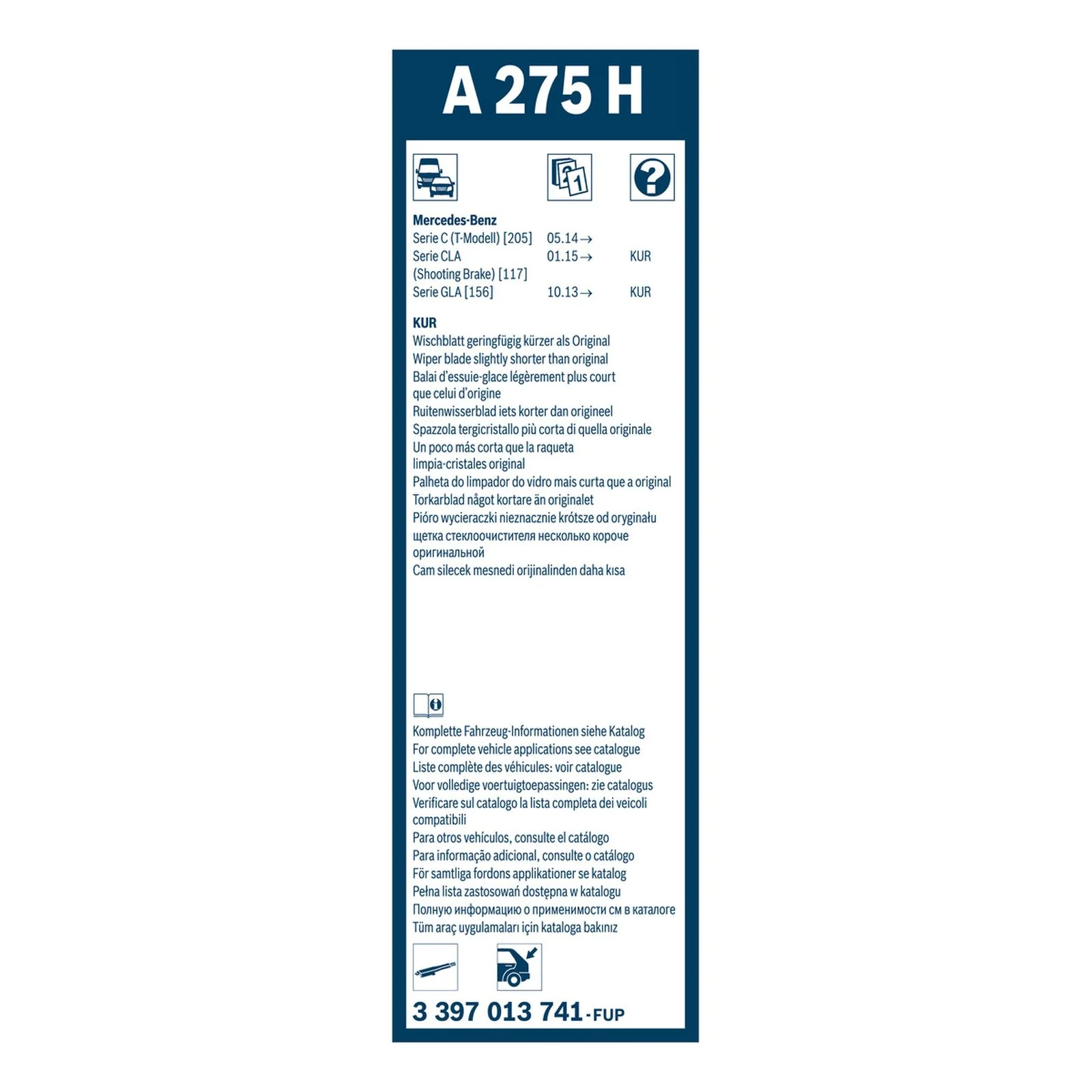 A275H Bosch Rear Screen Wiper A - Image 3