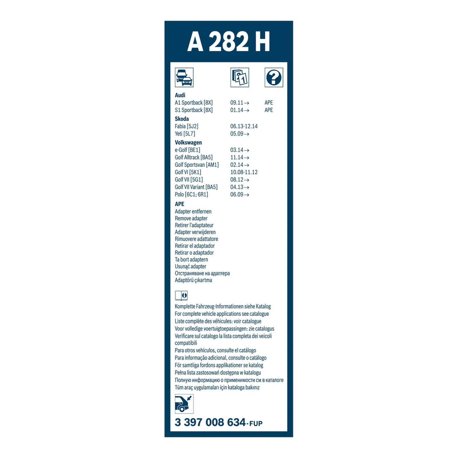 A282H Bosch Rear Screen Wiper A - Image 3