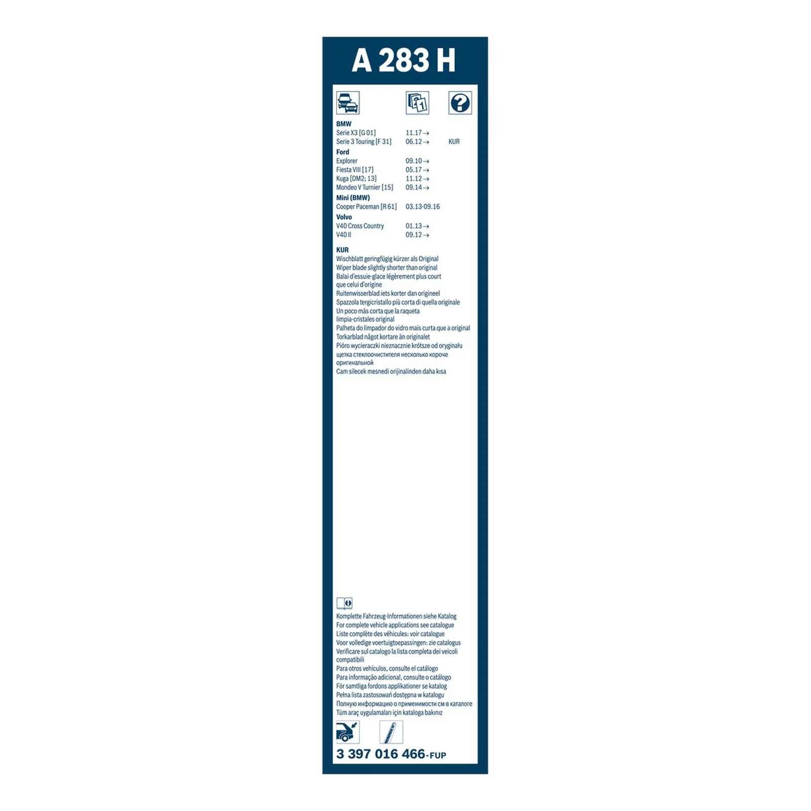 A283H Bosch Rear Screen Wiper A - Image 3