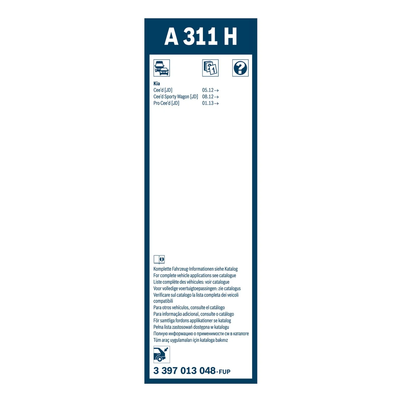 A311H Bosch Rear Screen Wiper A - Image 3