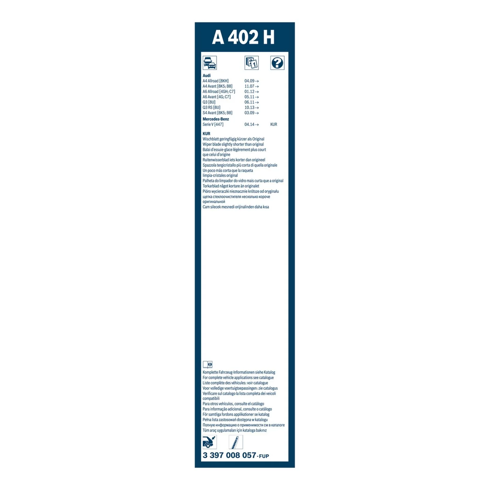 A402H Bosch Rear Screen Wiper A - Image 3