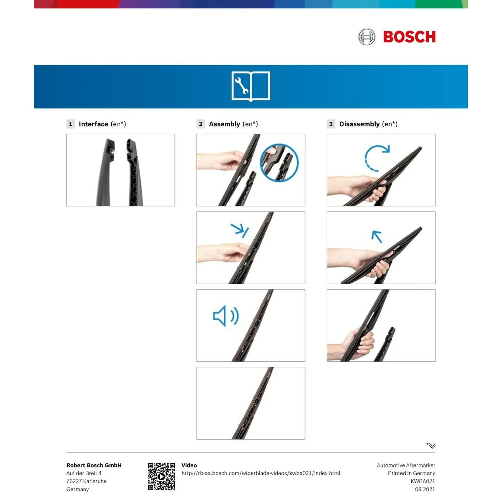 H180 Bosch Rear Screen Wiper H - Image 5