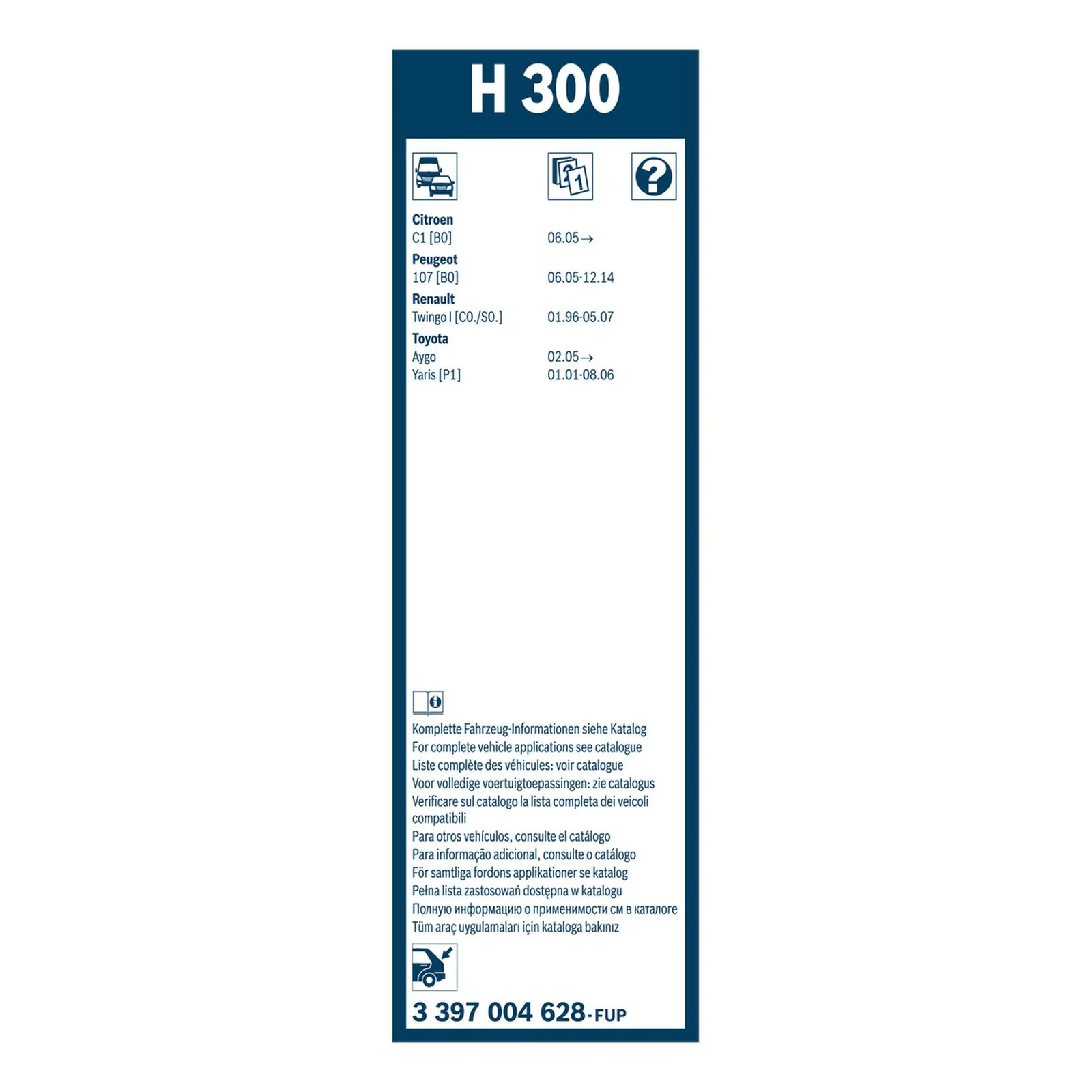 H300 Bosch Rear Screen Wiper H - Image 3