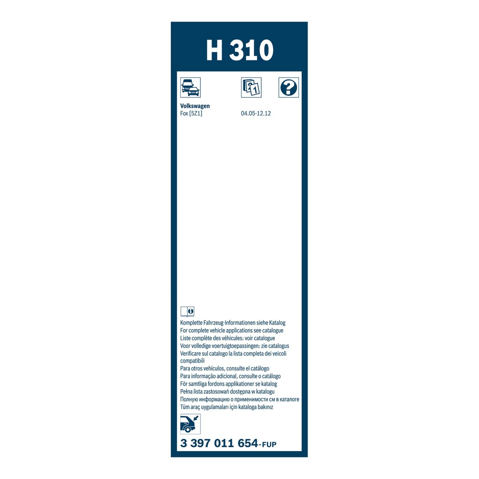 H310 Bosch Rear Screen Wiper H - Image 3