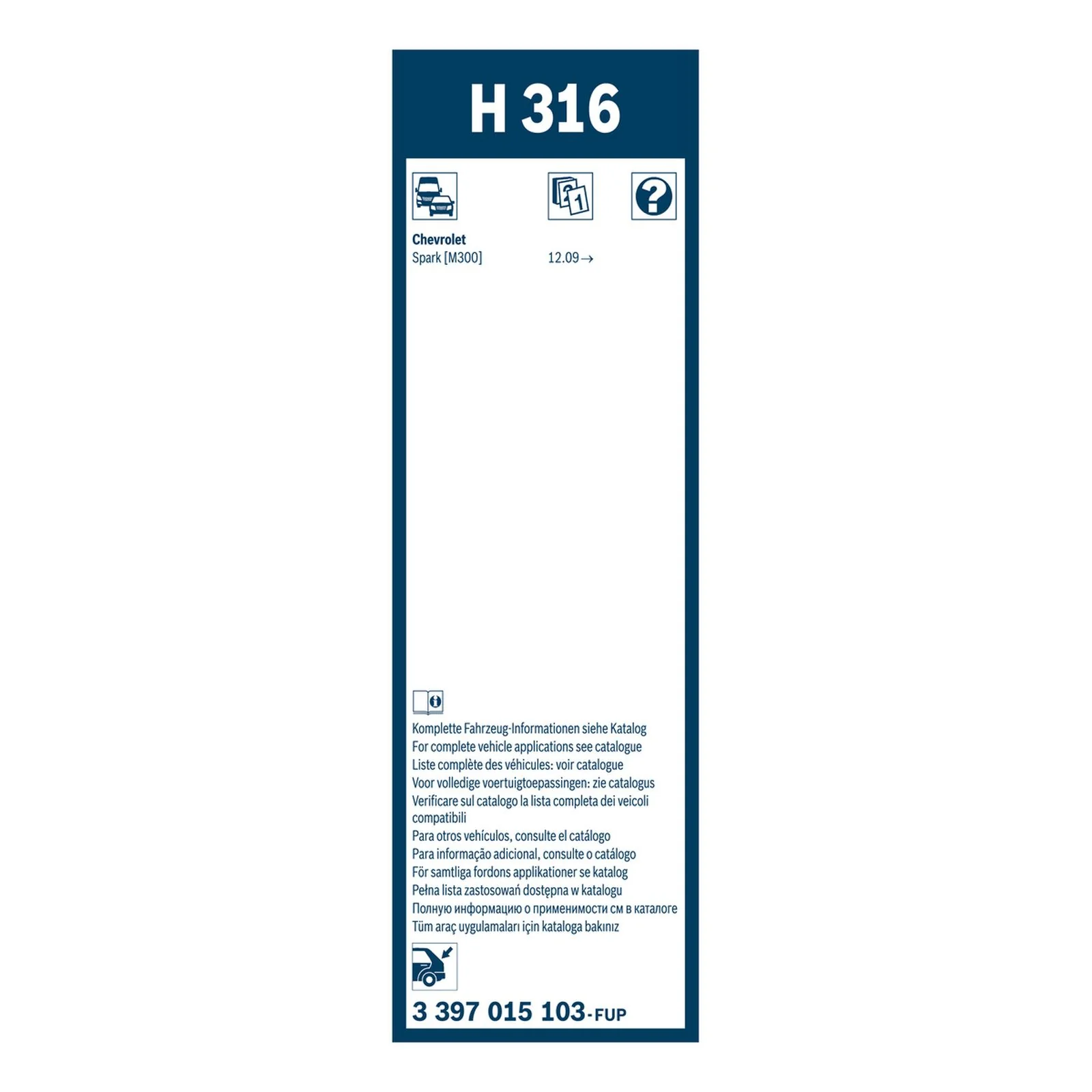 H316 Bosch Rear Screen Wiper H - Image 3