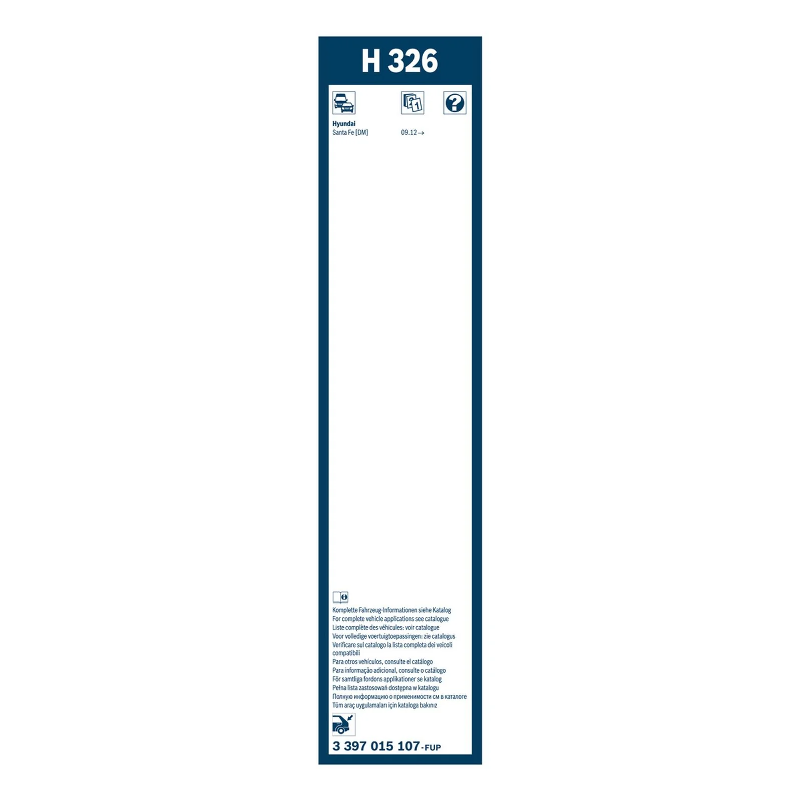H326 Bosch Rear Screen Wiper H - Image 3