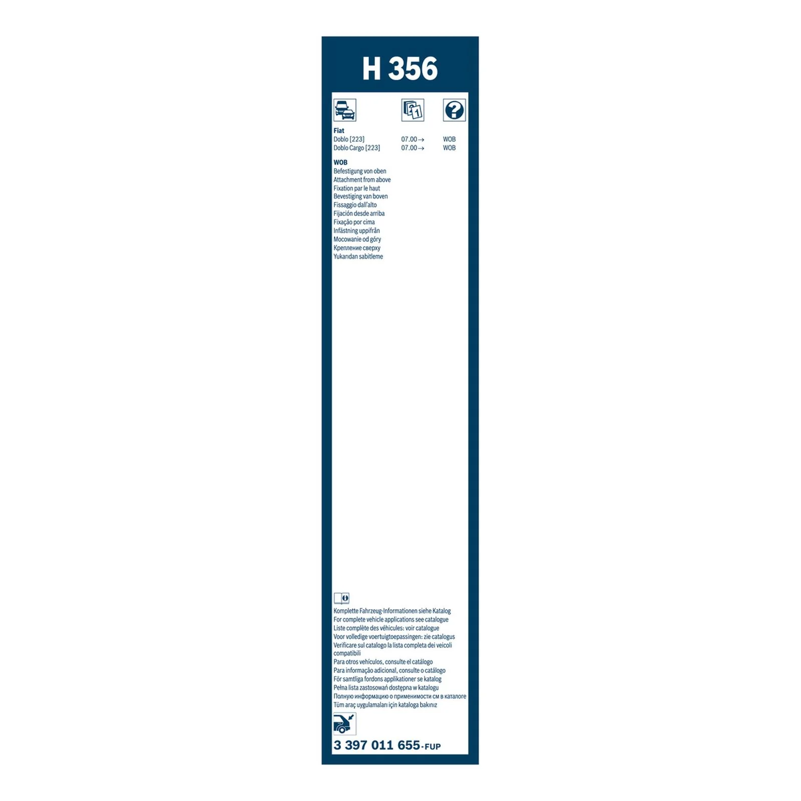 H356 Bosch Rear Screen Wiper H - Image 3