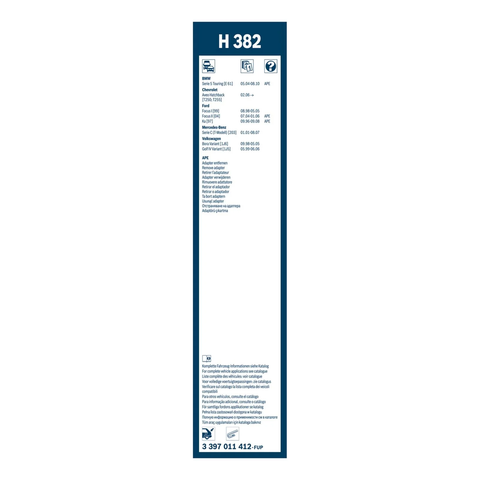 H382 Bosch Rear Screen Wiper H - Image 3