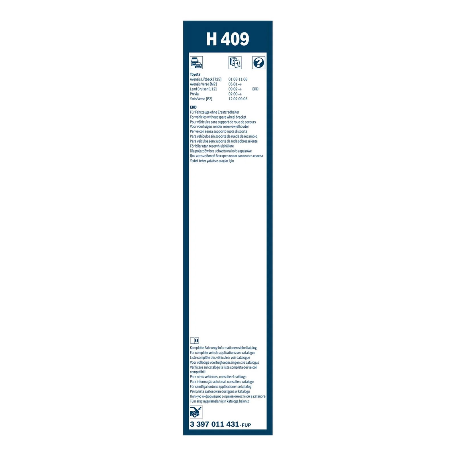 H409 Bosch Rear Screen Wiper H - Image 3