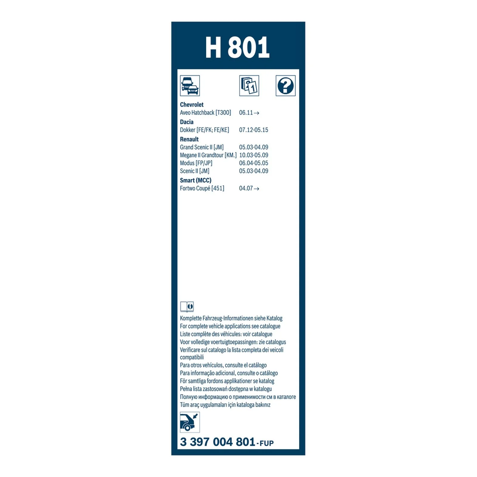 H801 Bosch Rear Screen Wiper H - Image 3